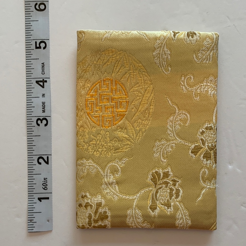 Handmade Elegant Silk Gold Brocade Wallet for Women. Brand New.